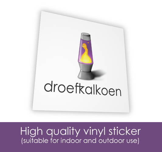 Sticker: droefkalkoen (2024)